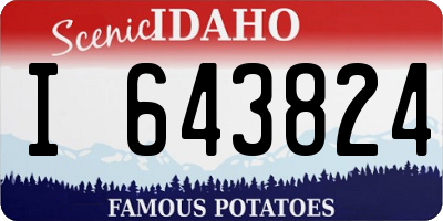 ID license plate I643824