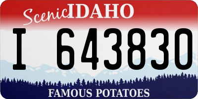 ID license plate I643830