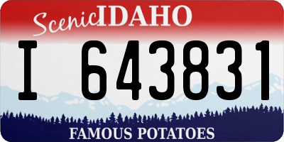 ID license plate I643831