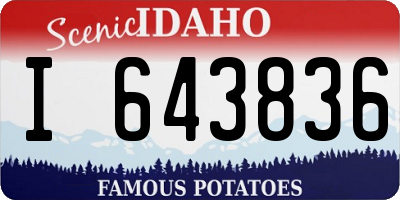 ID license plate I643836
