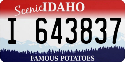 ID license plate I643837
