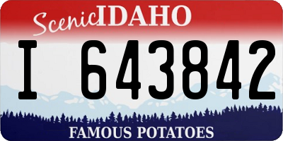 ID license plate I643842