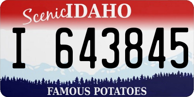 ID license plate I643845