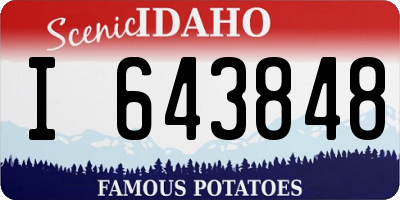 ID license plate I643848