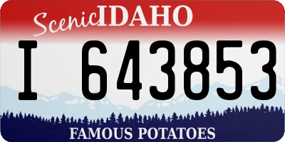 ID license plate I643853