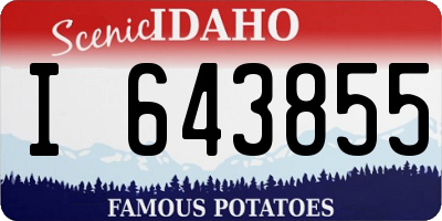 ID license plate I643855