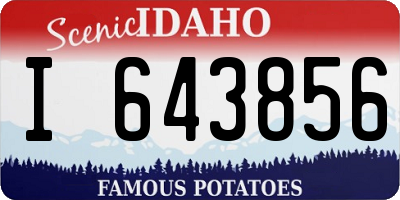 ID license plate I643856