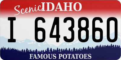 ID license plate I643860