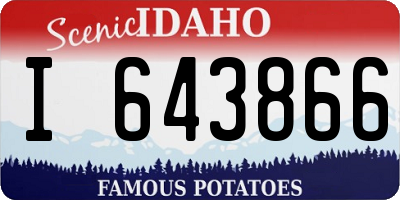 ID license plate I643866