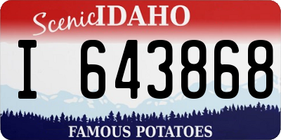 ID license plate I643868