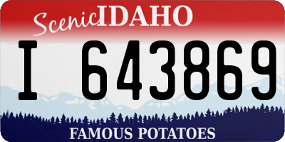 ID license plate I643869