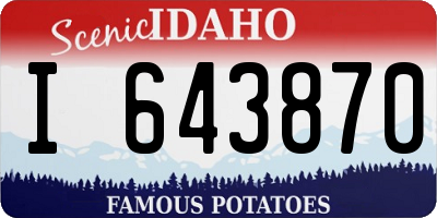 ID license plate I643870