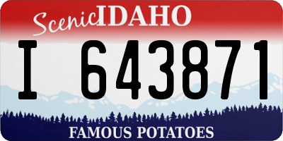 ID license plate I643871