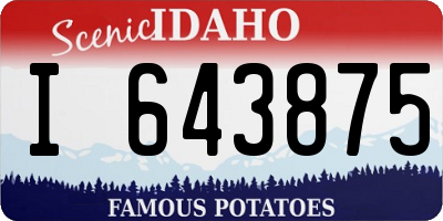 ID license plate I643875