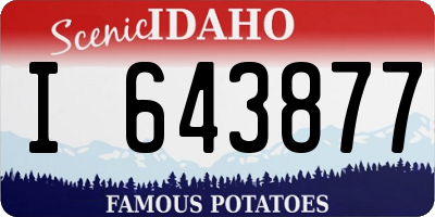 ID license plate I643877