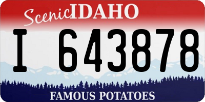 ID license plate I643878
