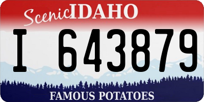 ID license plate I643879
