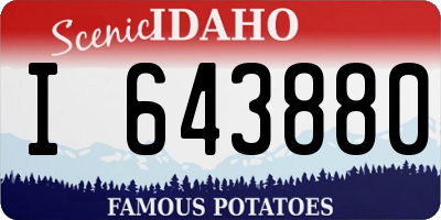 ID license plate I643880