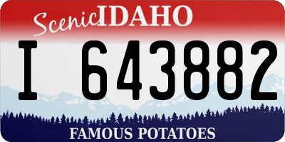ID license plate I643882