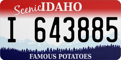 ID license plate I643885