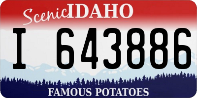 ID license plate I643886