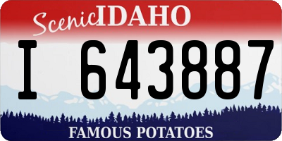 ID license plate I643887