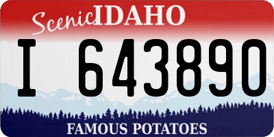 ID license plate I643890