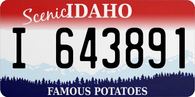ID license plate I643891