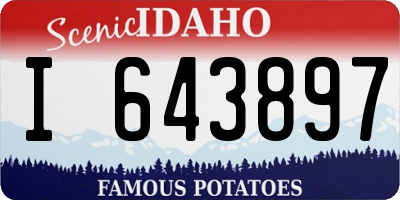 ID license plate I643897