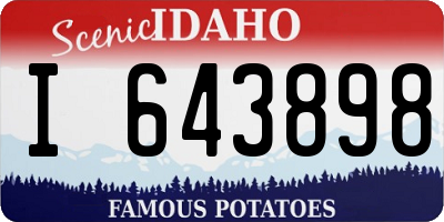 ID license plate I643898