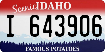 ID license plate I643906