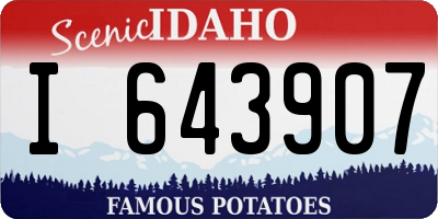ID license plate I643907