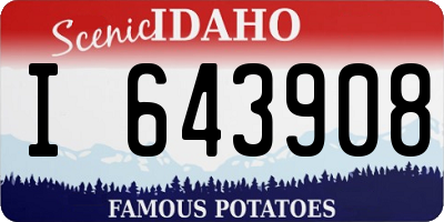 ID license plate I643908