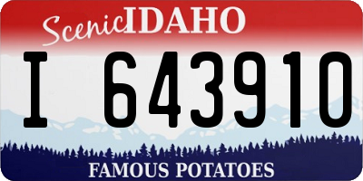 ID license plate I643910