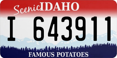 ID license plate I643911