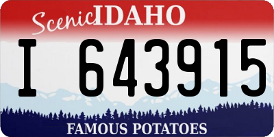 ID license plate I643915
