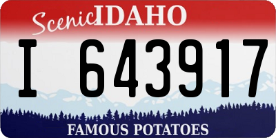 ID license plate I643917