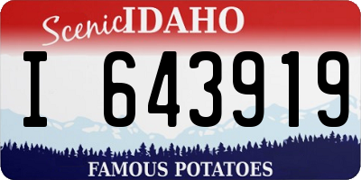 ID license plate I643919