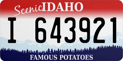 ID license plate I643921