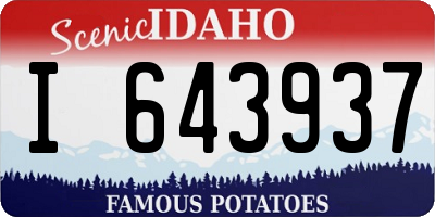 ID license plate I643937
