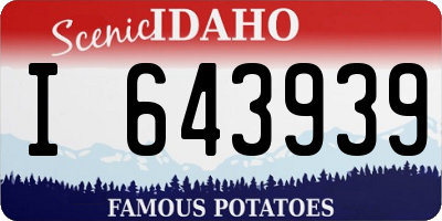 ID license plate I643939