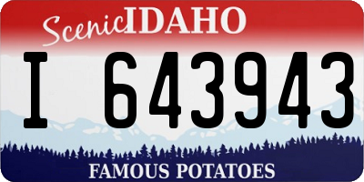 ID license plate I643943