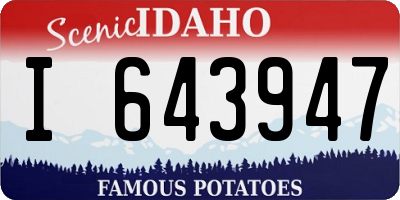 ID license plate I643947