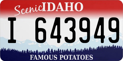 ID license plate I643949