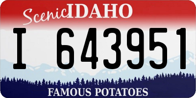 ID license plate I643951
