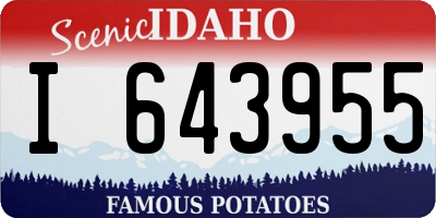 ID license plate I643955