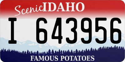 ID license plate I643956