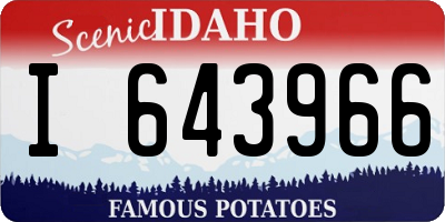 ID license plate I643966