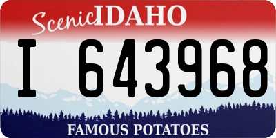 ID license plate I643968