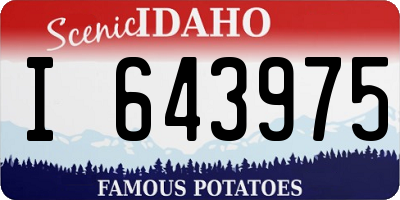 ID license plate I643975